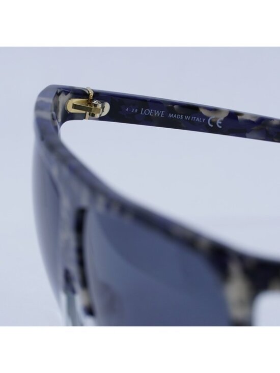 Loewe LW40001I 56B Filipa Sunglasses Blue Havana Square Frame, Smoke Lenses main image 4